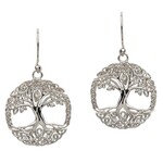 Earrings: SS Tree of Life CZ