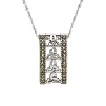 Anu Necklace: SS Trinity Knot, Marcasite
