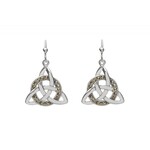 Earrings: SS Trinity Knot Drop, Marcasite