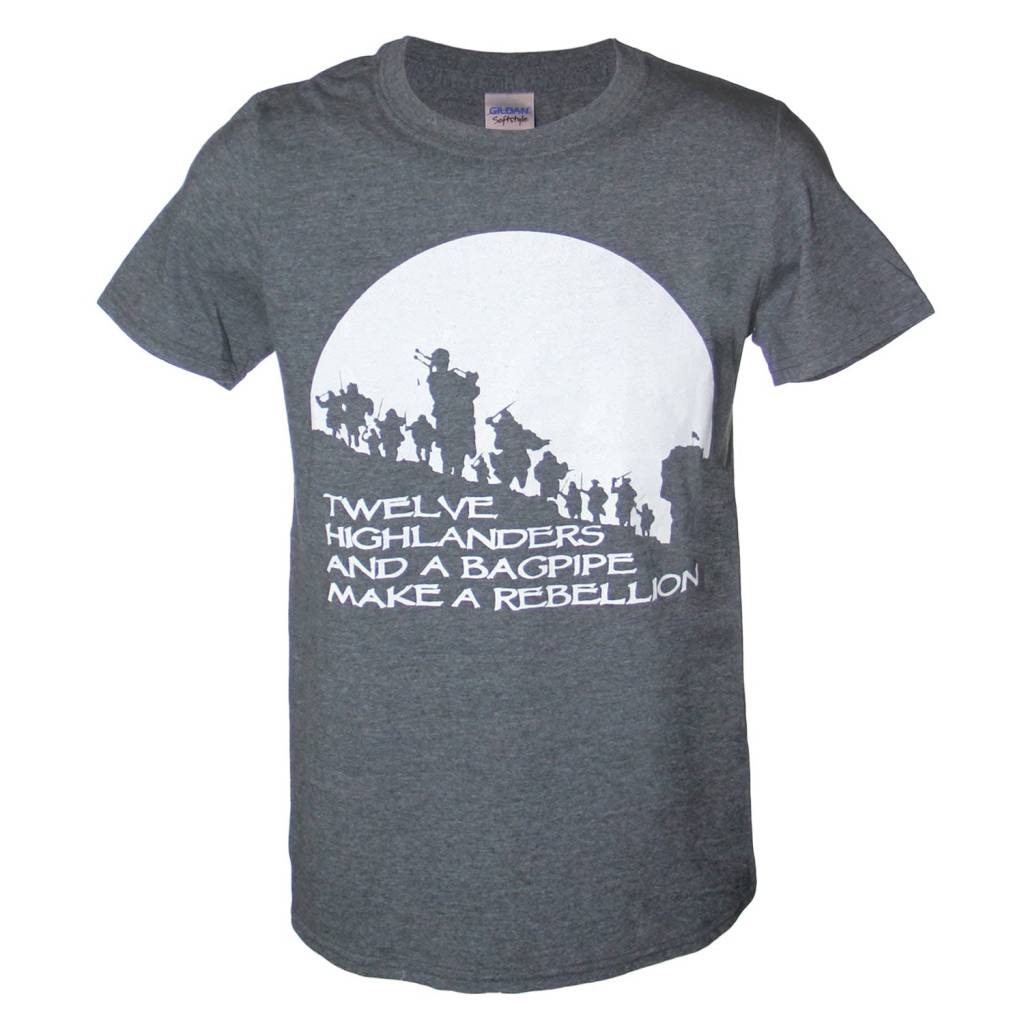 T Shirt: Mens Bagpipe Rebel