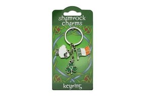 Keyring: Shamrock Sheep Charms