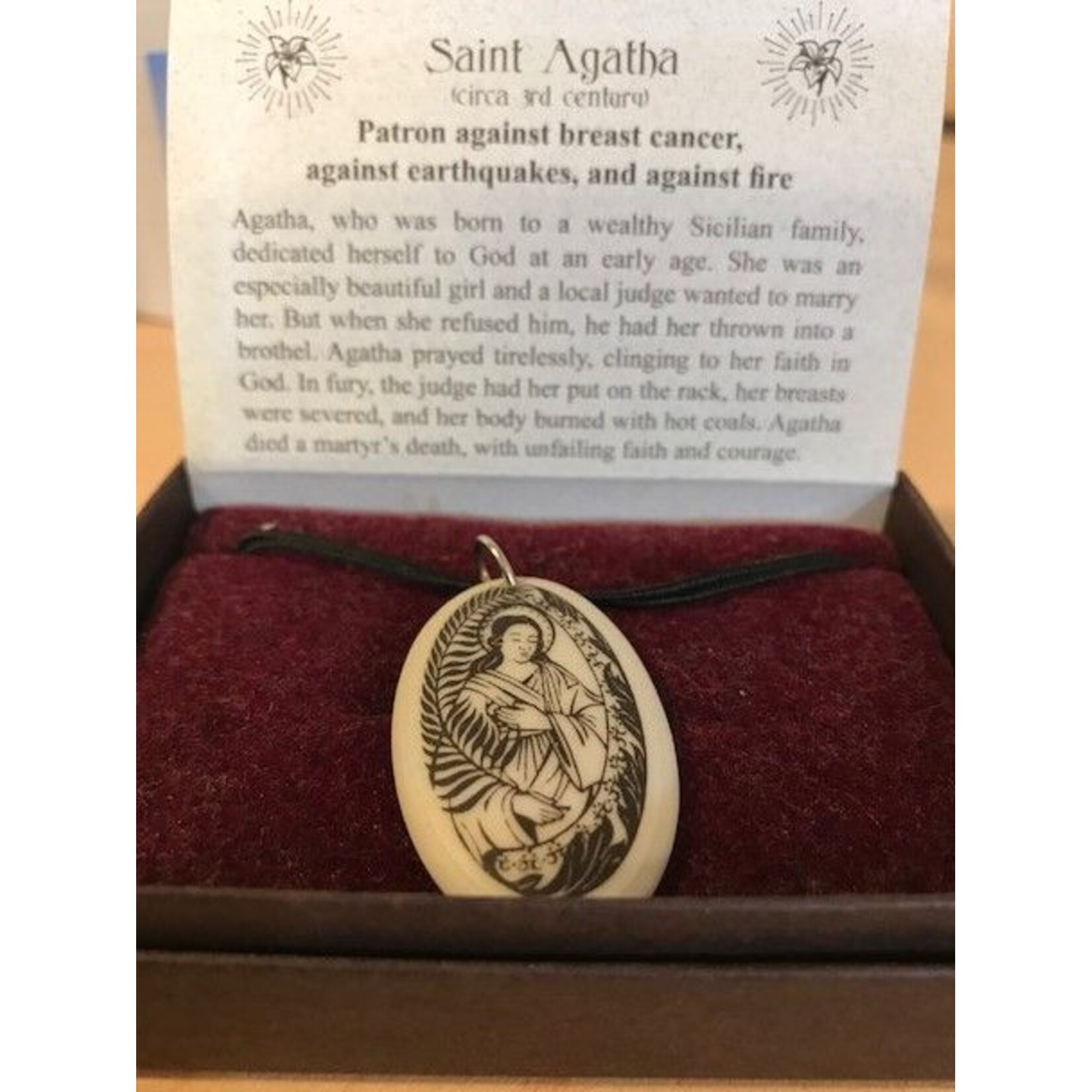 Necklace: Ceramic St. Agatha