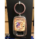 Keychain: Wales Map Bottle Opener