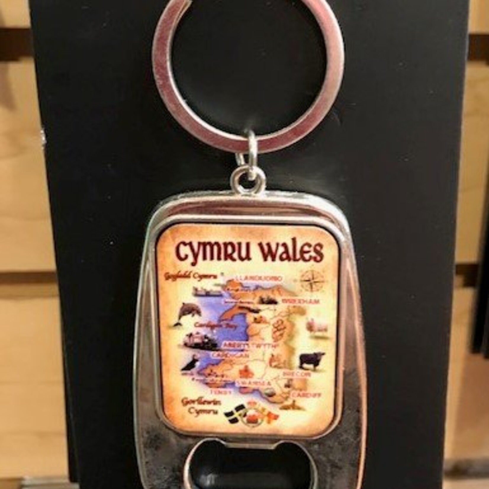 Keychain: Wales Map Bottle Opener