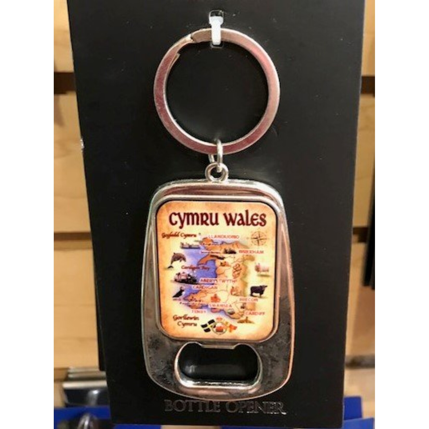 Keychain: Wales Map Bottle Opener