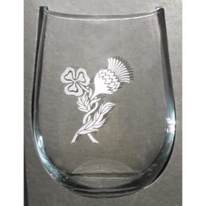 Glass: Stemless Wine 17 oz X4 ThSh