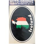 Sticker: Flag Country, Oval, Ireland