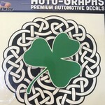 Sticker: Celtic Circle, Green Shamrock
