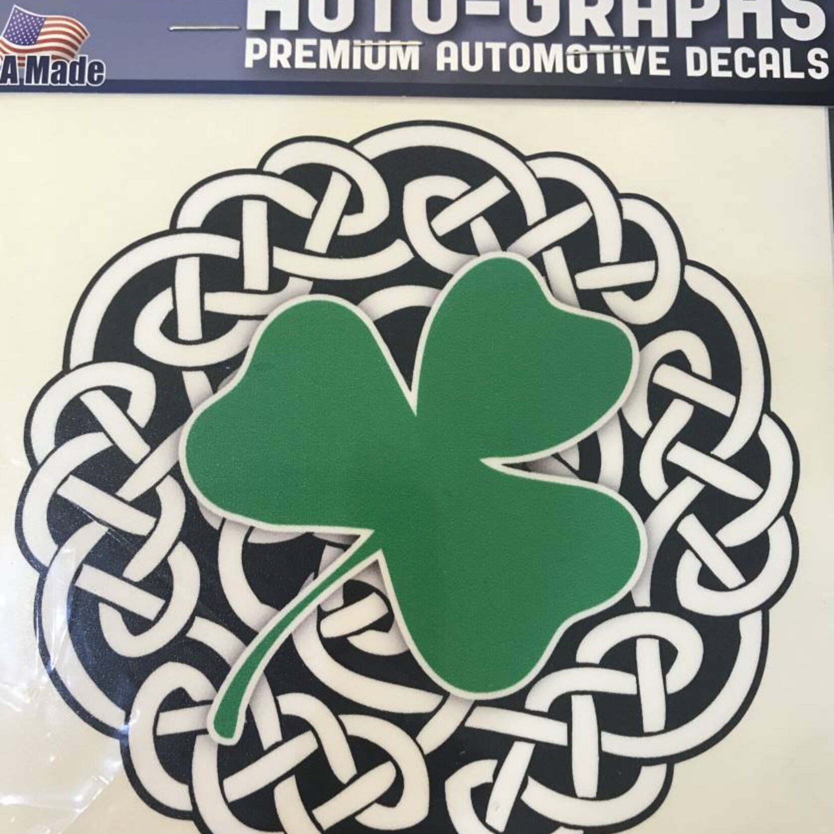Sticker: Celtic Circle, Green Shamrock