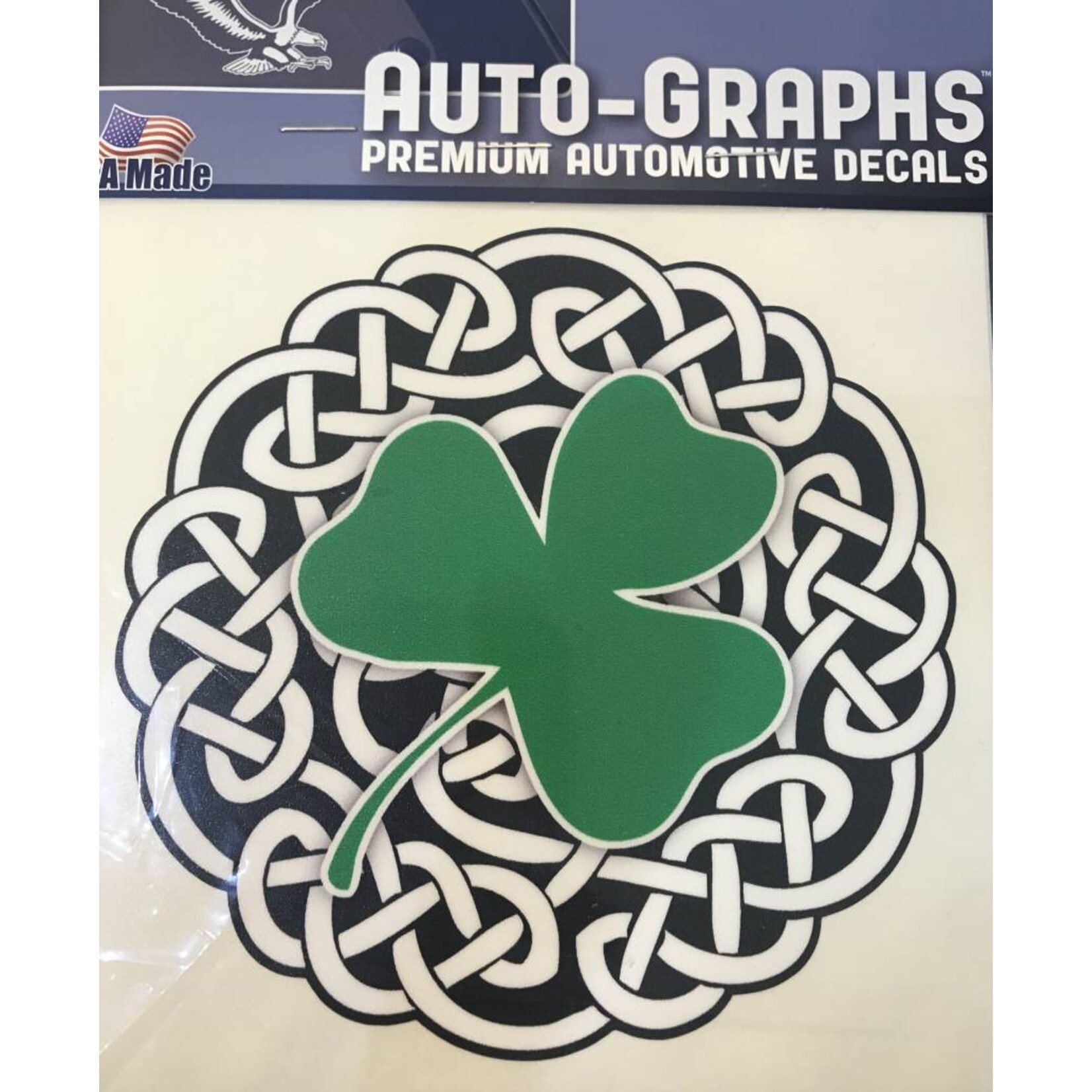 Sticker: Celtic Circle, Green Shamrock