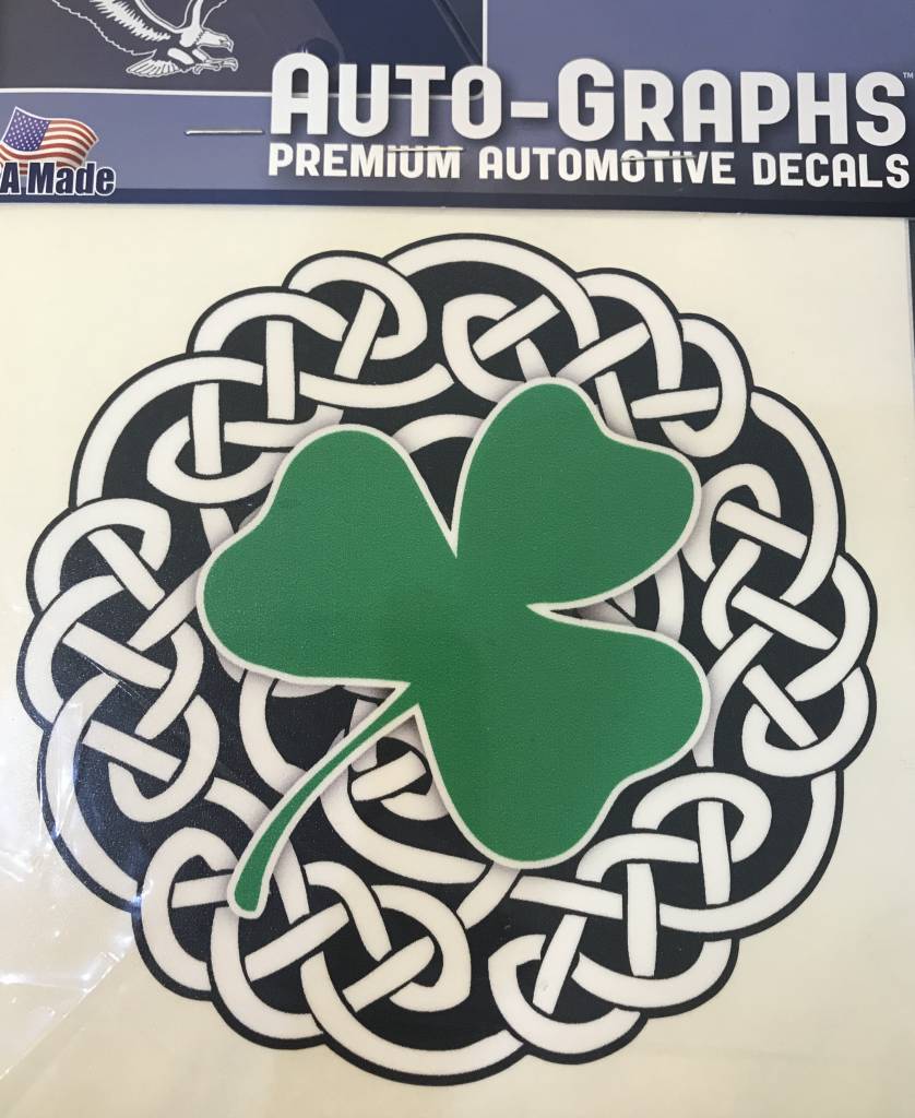 Sticker: Celtic Circle, Green Shamrock