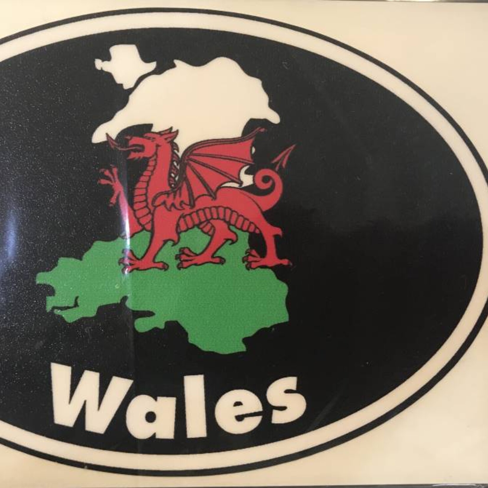 Sticker: Flag Country, Oval, Wales