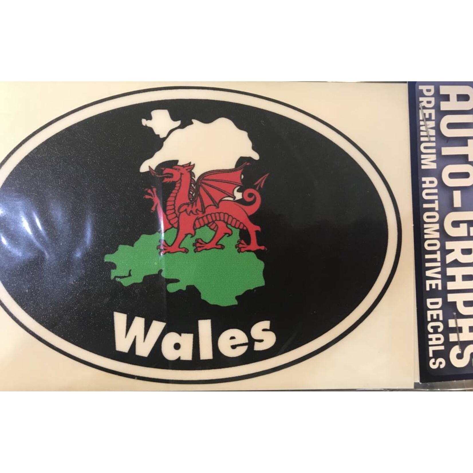 Sticker: Flag Country, Oval, Wales