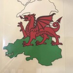 Sticker: Flag Country, Outline, Wales