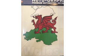 Sticker: Flag Country, Outline, Wales