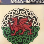 Sticker: Celtic Circle, Red Dragon