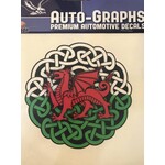 Sticker: Celtic Circle, Red Dragon