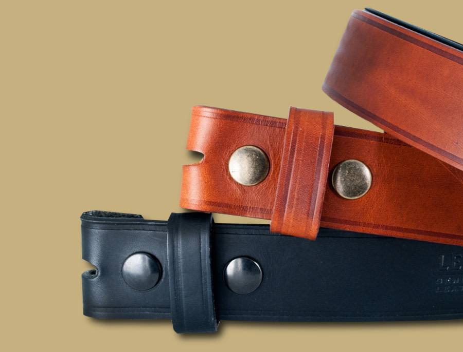 Belt: Snap On Leather