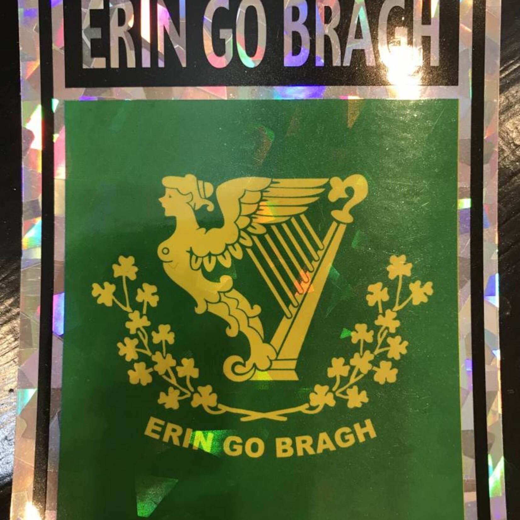 Decal: Vinyl Reflective Erin Go Bragh 3"x4"
