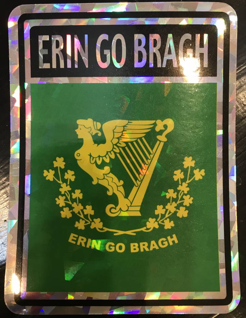 Decal: Vinyl Reflective Erin Go Bragh 3"x4"