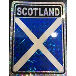 Decal: Vinyl Reflective Scotland Cross 3"x4"