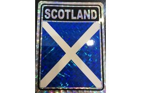 Decal: Vinyl Reflective Scotland Cross 3"x4"