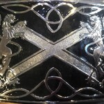 Glen Esk Buckle: Highland Saltire, Black