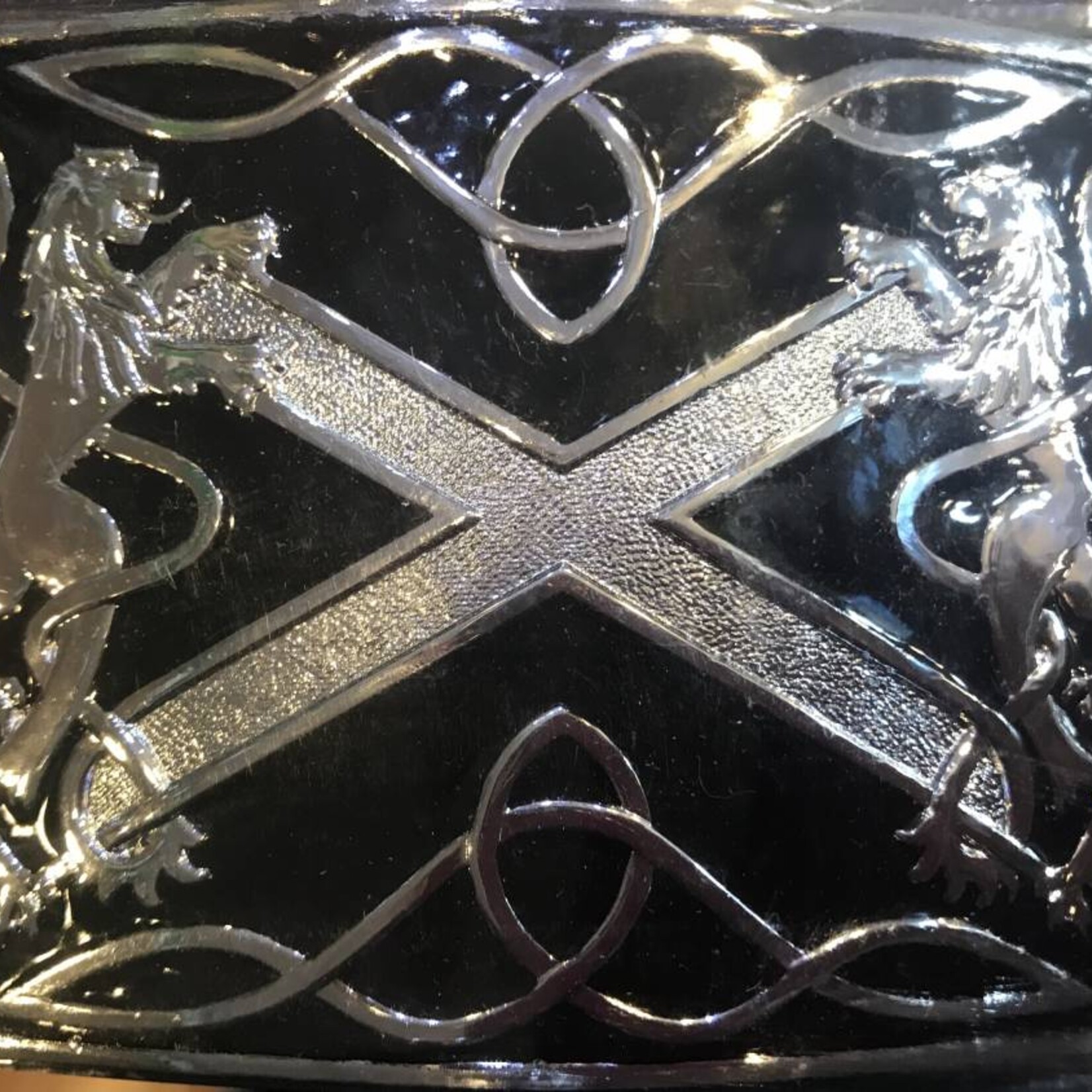 Glen Esk Buckle: Highland Saltire, Black