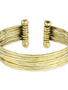 Hammered Gold 7 Line Cuff