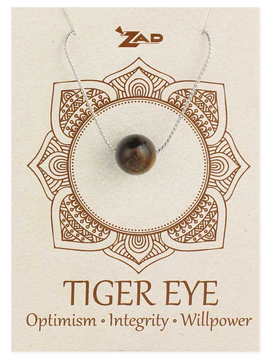 Gypsy Chic Tiger Eye Bead Silver Necklace