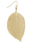 Gold Natural Leaf Earring