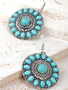 Mandala Flower Mix Metal Earrings