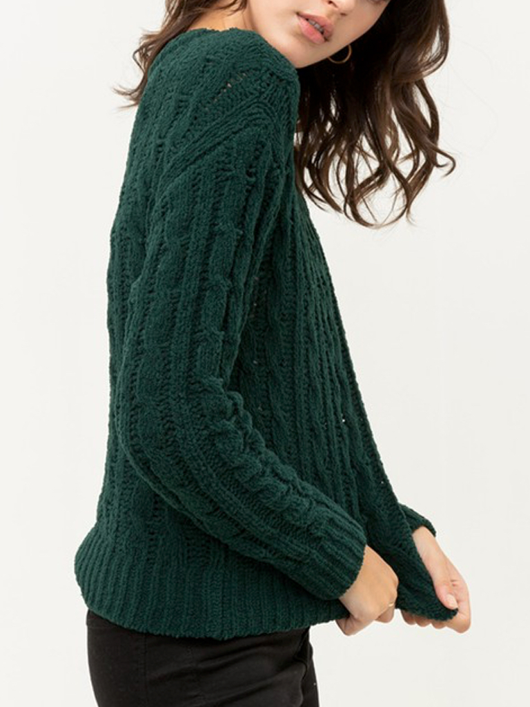 GCBLove Chunky Cable Knit Sweater - Zahara Boutique