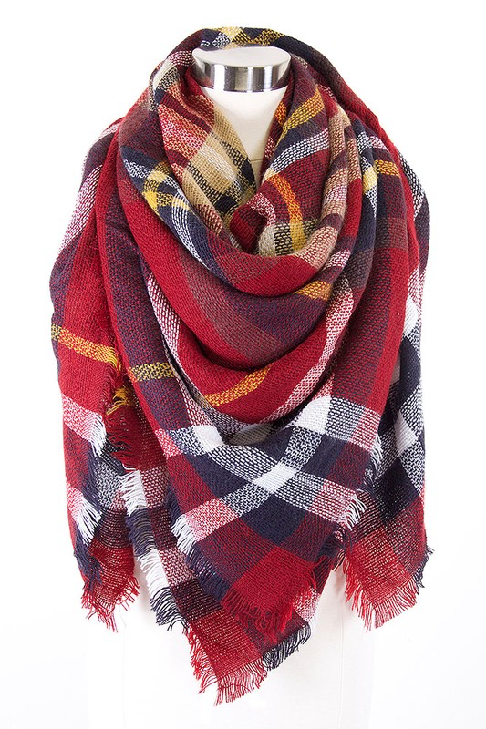 Soft Plaid infinity Scarf - Zahara Boutique