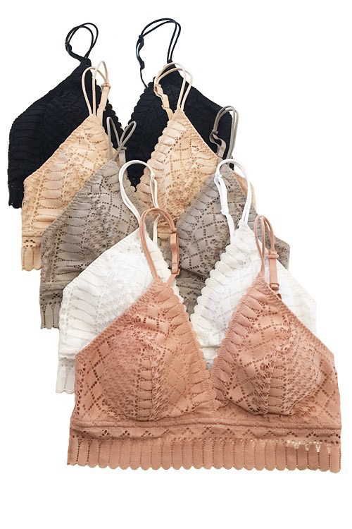 Buy Front Open Delicate Lace Bralette