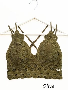Olive Dainty Crochet Bralette