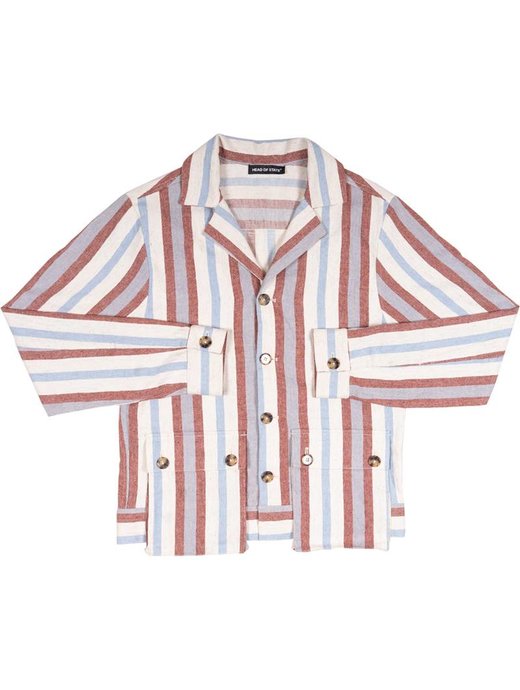 HEAD OF STATE+ HOS+ Striped Twill Jacket