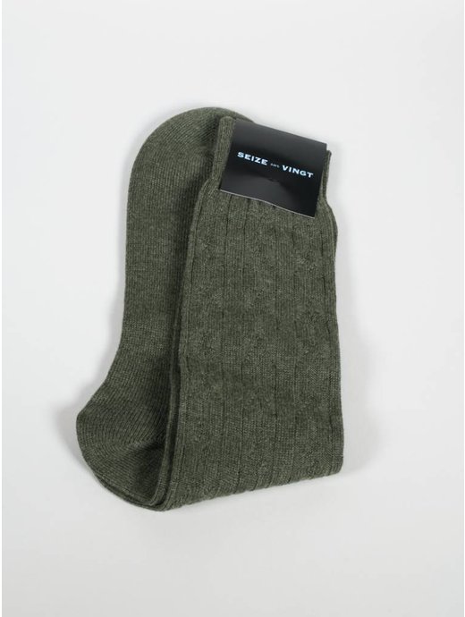 Seize sur Vingt ACC Olive Cashmere Sock