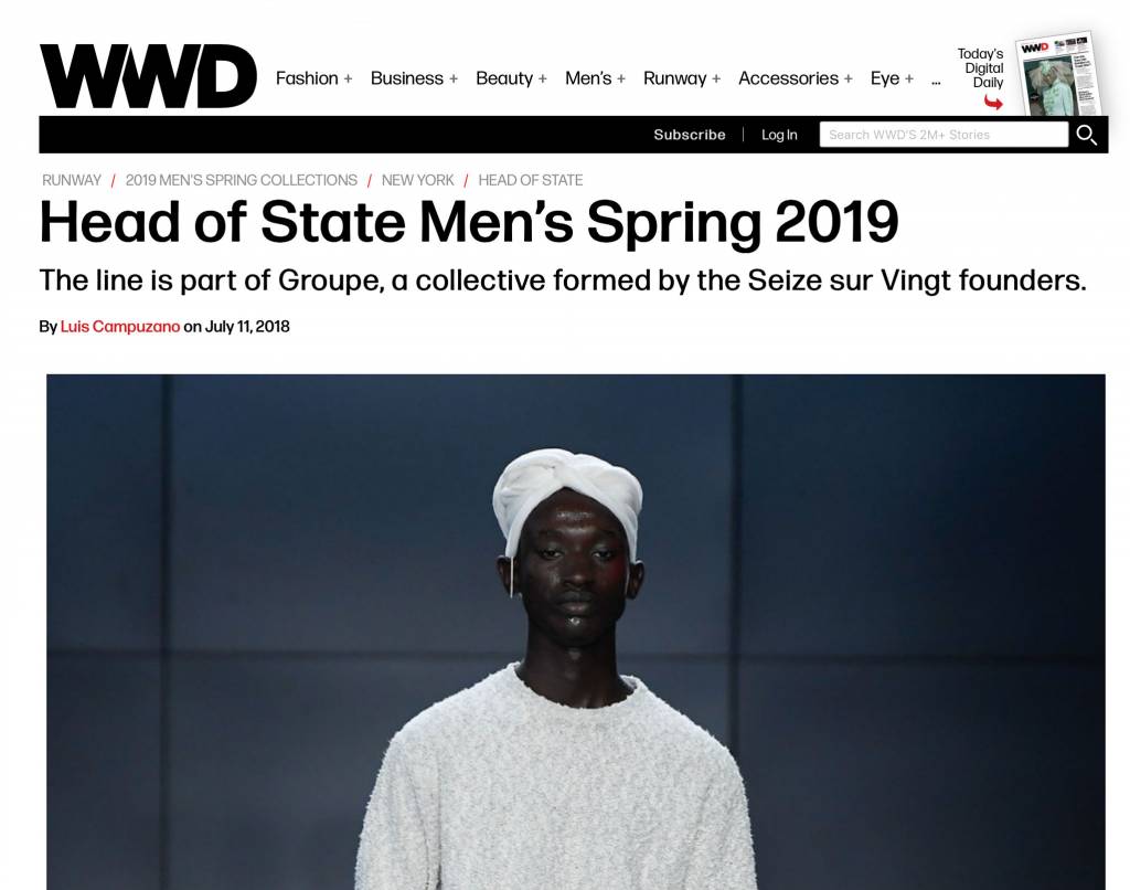 Head of State+ SS19 - WWD Review