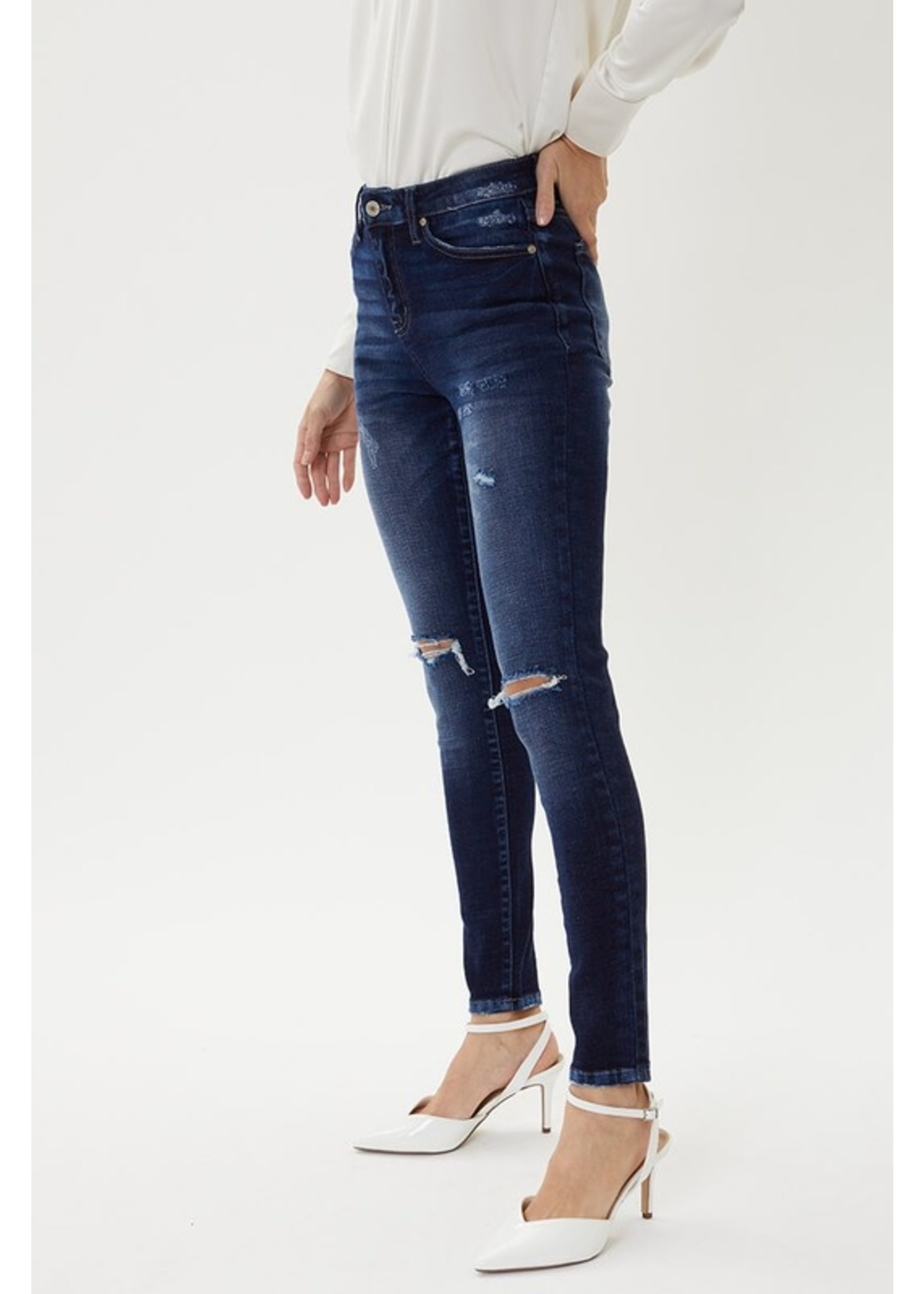The Norah Distressed High Rise Skinny