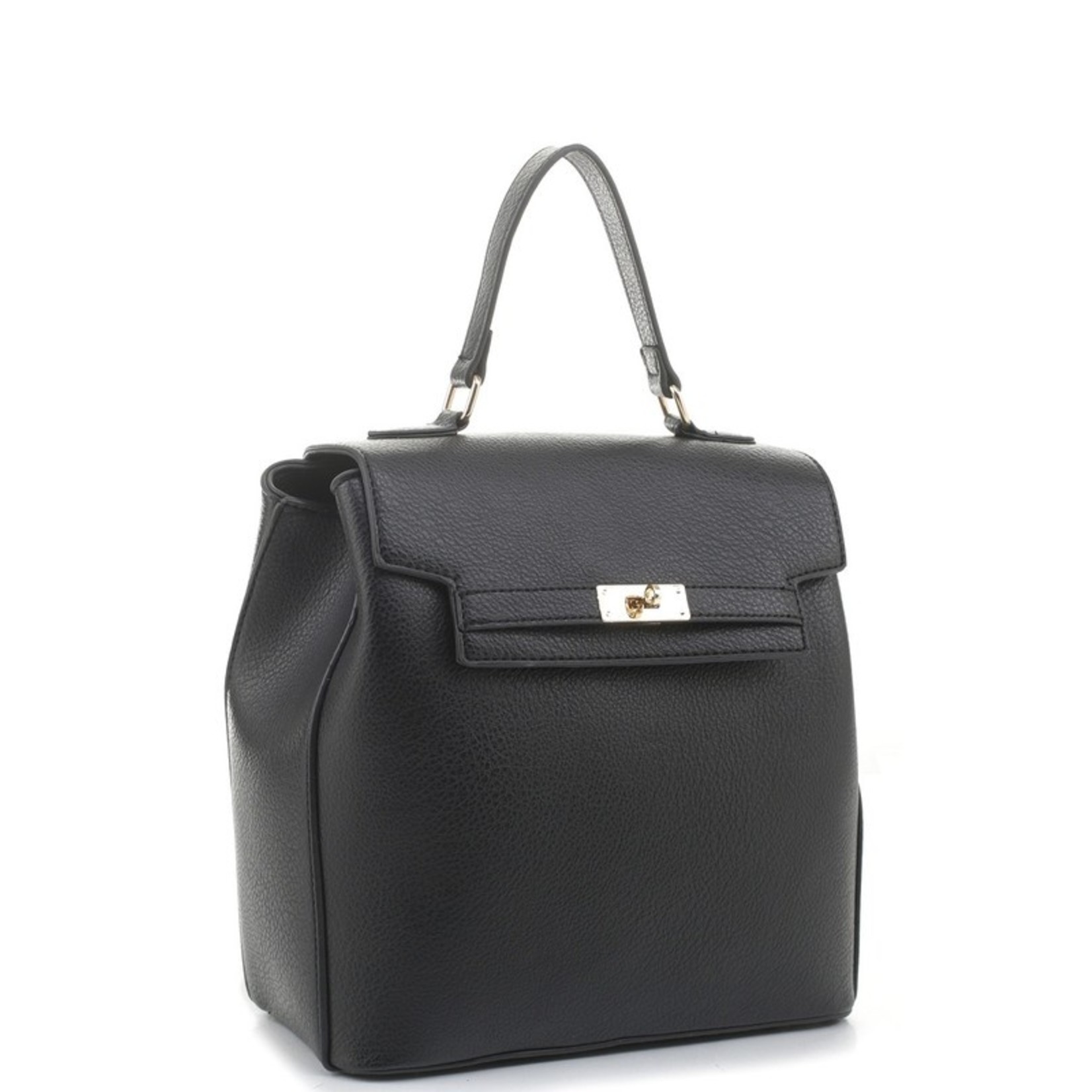 The Peter Faux Leather Convertible Backpack - Black