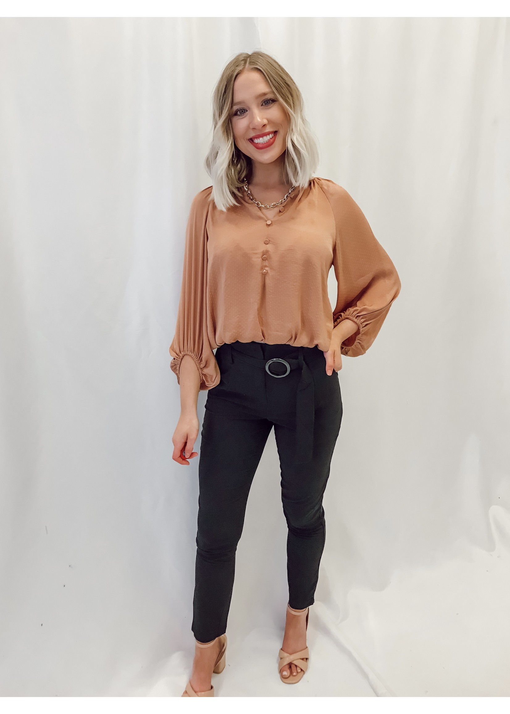 The Henry Button Front Blouse