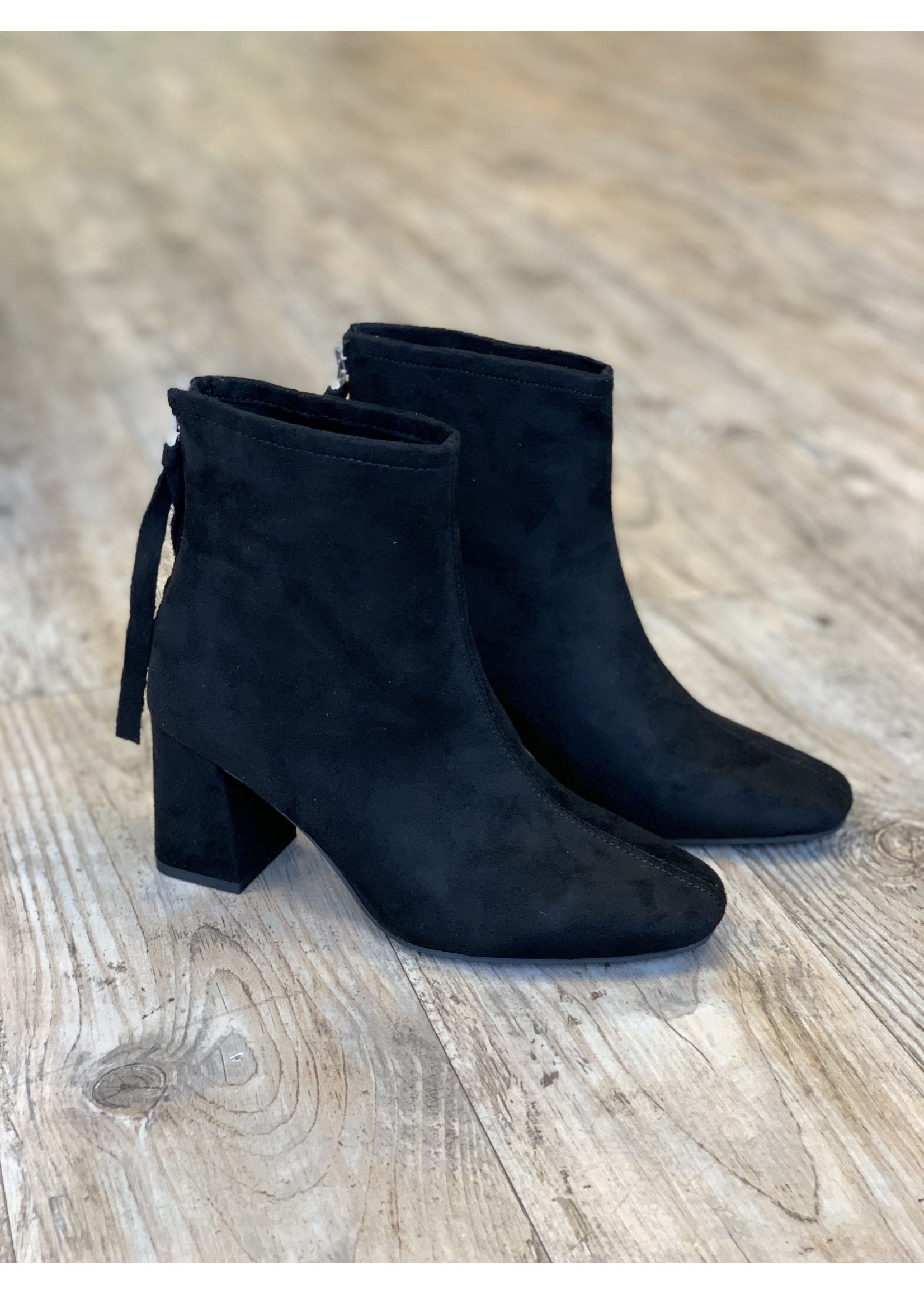 faux suede booties