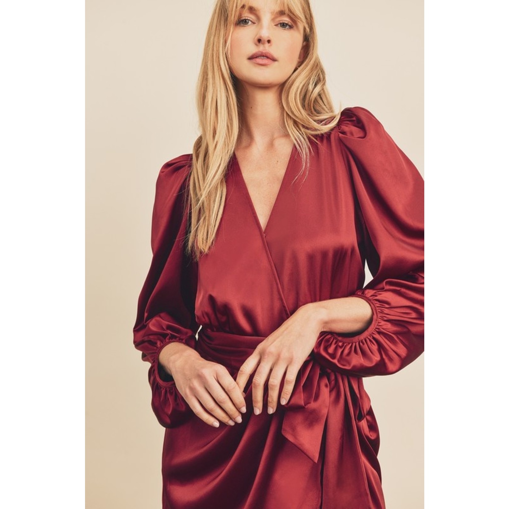 The Grand Party Satin Wrap Dress