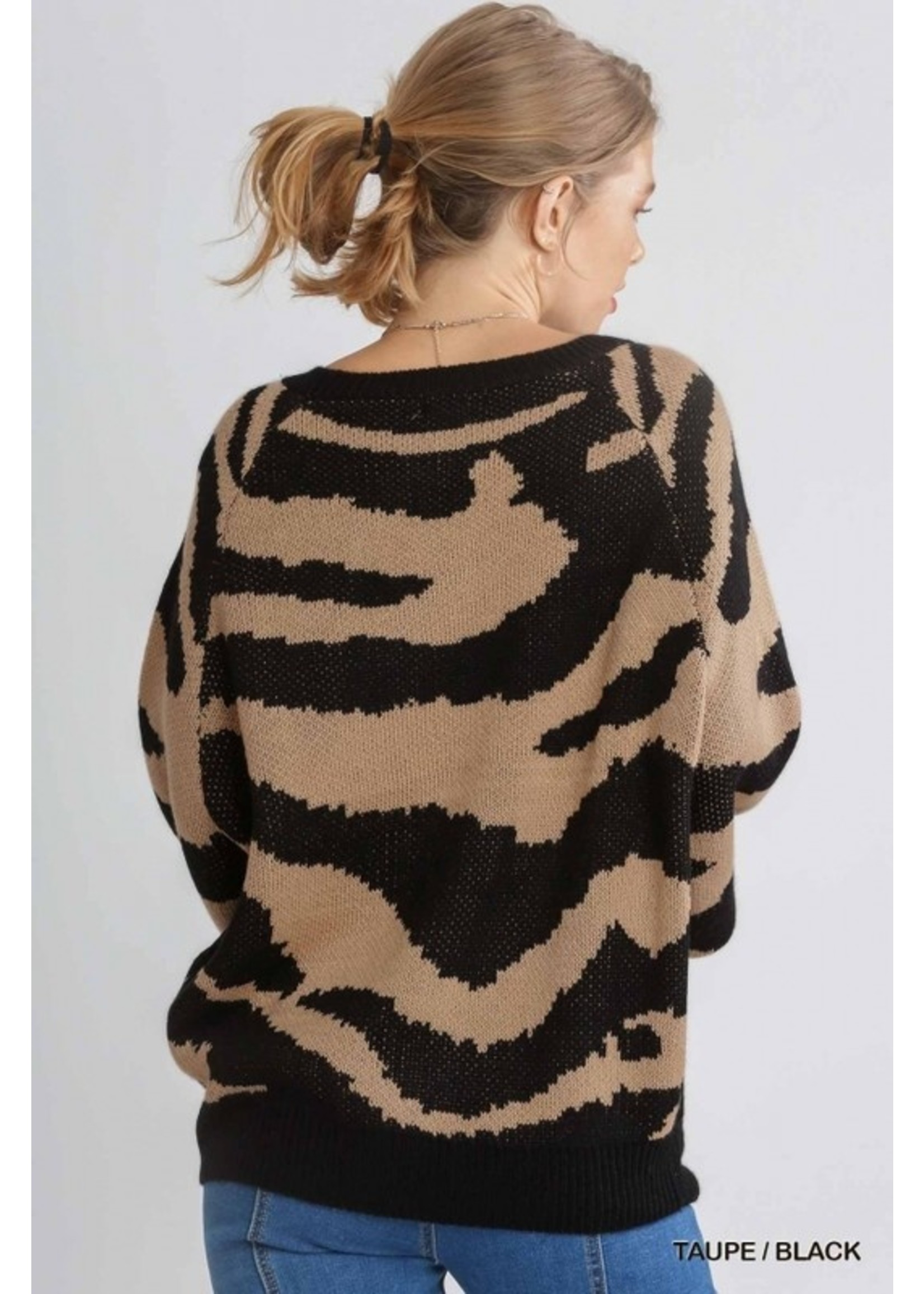 The Unstoppable Printed Balloon Sleeve Sweater
