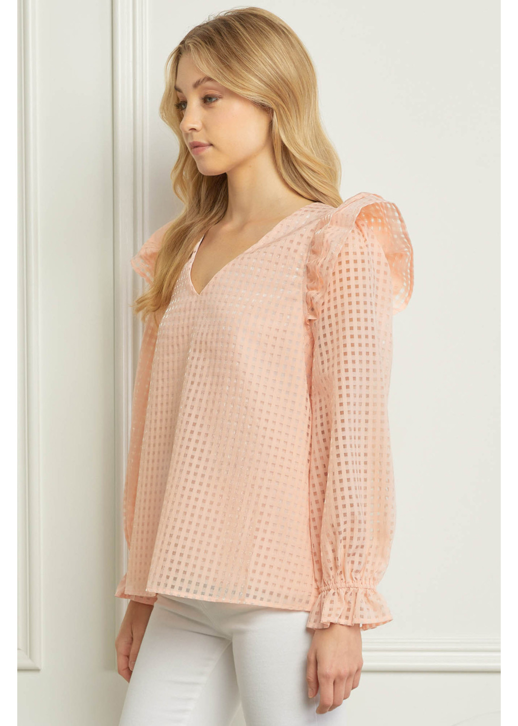 The Cassie Ruffled Gingham Top