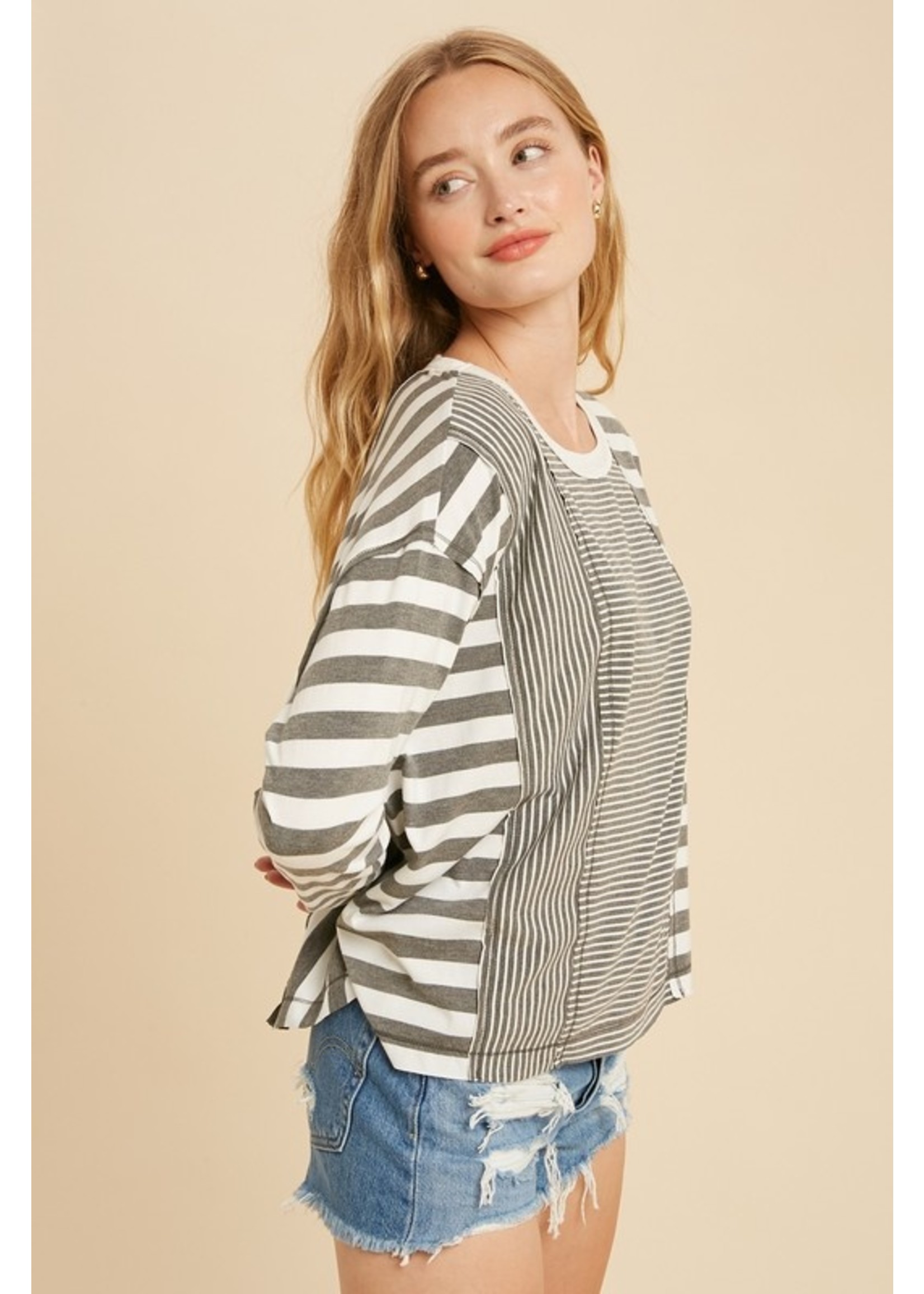 The Keep Pushing Striped Top