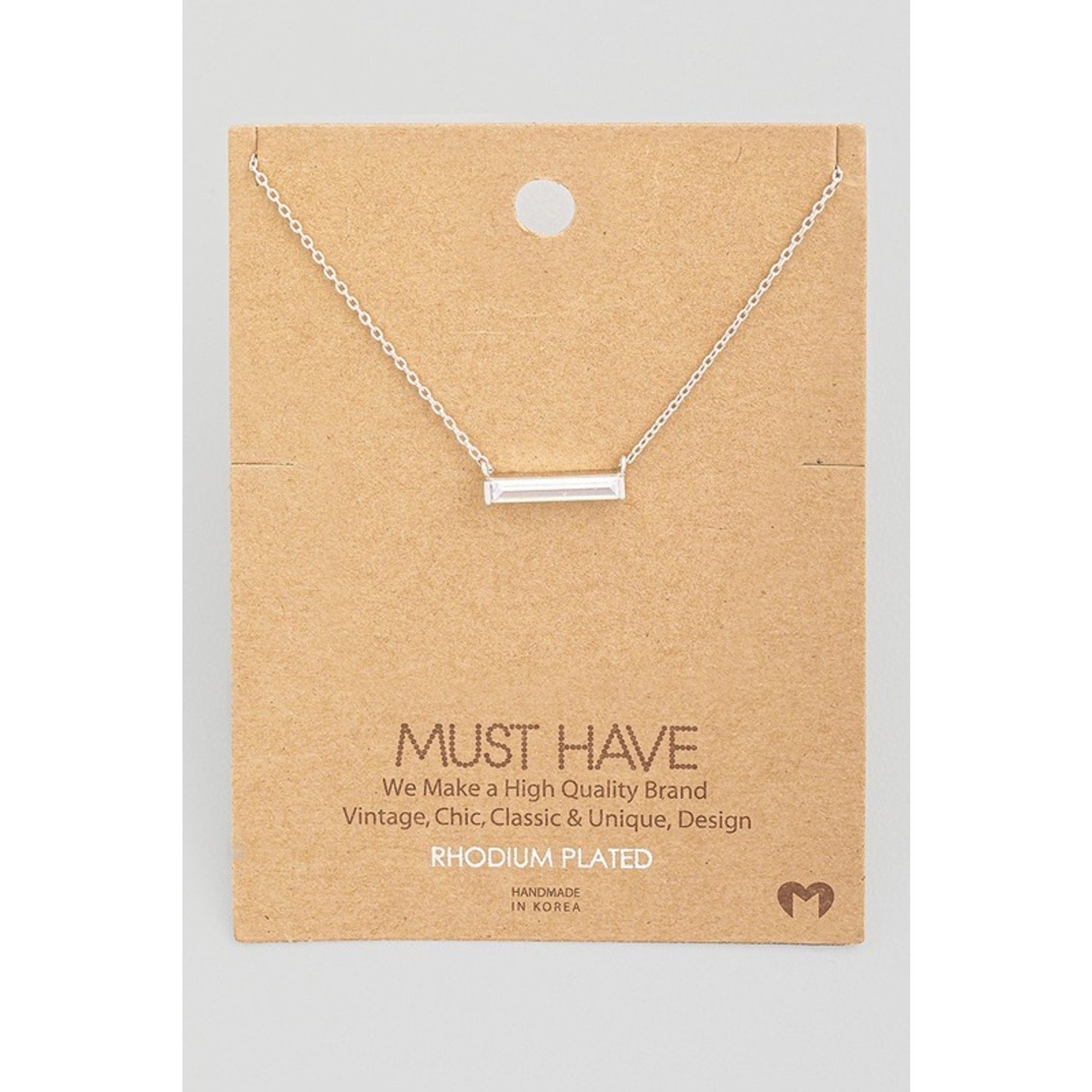 The Thin Bar Pendant Necklace