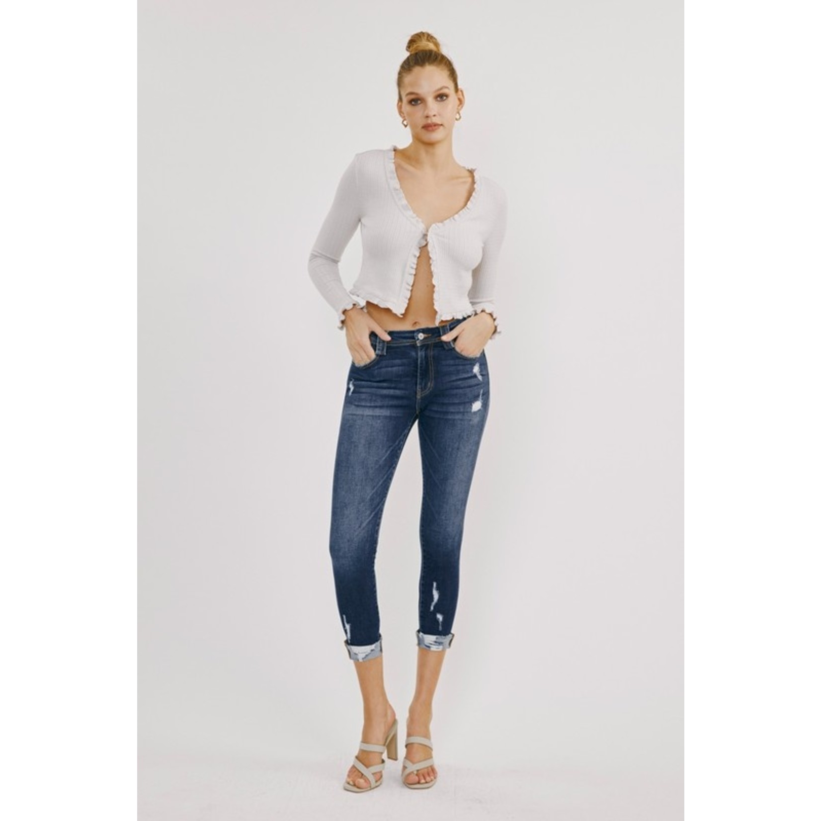 The Briannah Distressed Cropped Skinny