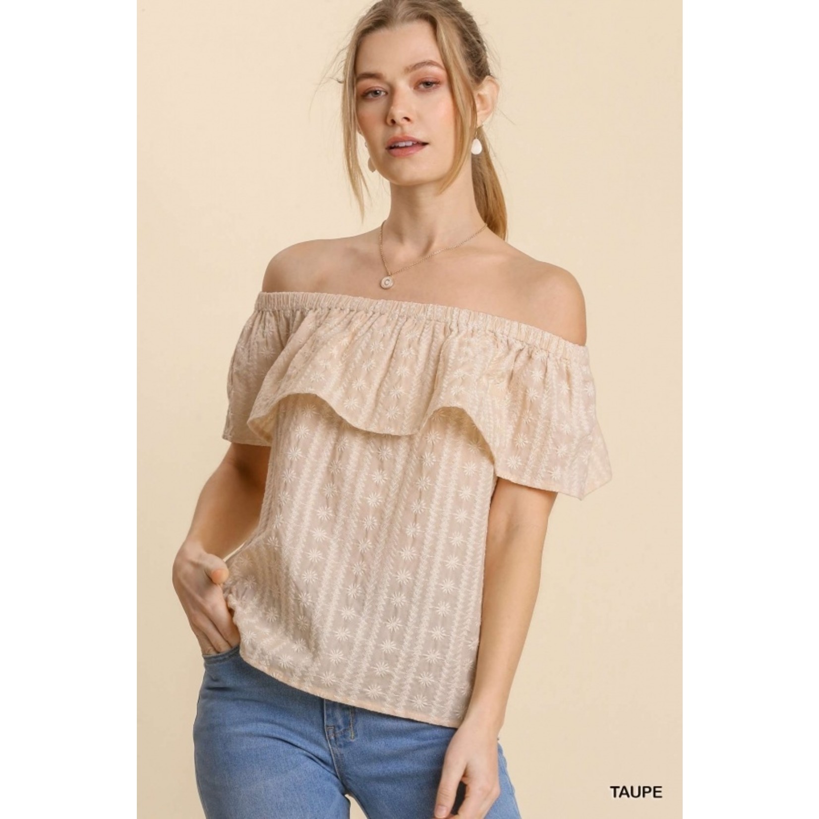 The Alexa Off The Shoulder Embroidered Top